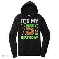 Birthday Boy It'S My 5th Birthday Gamer Pixel Number Women's Hoodie thumb 0