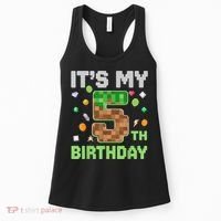Birthday Boy It'S My 5th Birthday Gamer Pixel Number Women's Tank Top thumb 0