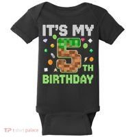 Birthday Boy It'S My 5th Birthday Gamer Pixel Number Baby Bodysuit thumb 0