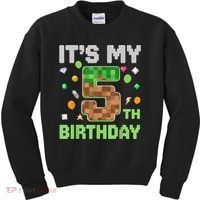 Birthday Boy It'S My 5th Birthday Gamer Pixel Number Kids Sweatshirt thumb 0