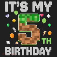 Birthday Boy It'S My 5th Birthday Gamer Pixel Number Tumbler thumb 3