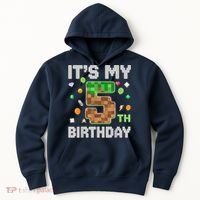 Birthday Boy It'S My 5th Birthday Gamer Pixel Number Hoodie thumb 0