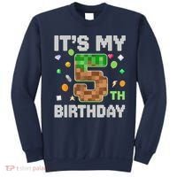 Birthday Boy It'S My 5th Birthday Gamer Pixel Number Sweatshirt thumb 0