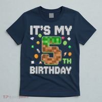 Birthday Boy It'S My 5th Birthday Gamer Pixel Number T-Shirt thumb 5