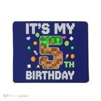 Birthday Boy It'S My 5th Birthday Gamer Pixel Number Mousepad thumb 0