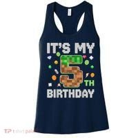 Birthday Boy It'S My 5th Birthday Gamer Pixel Number Women's Tank Top thumb 0