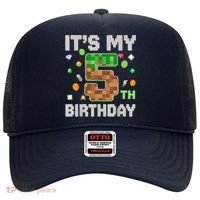 Birthday Boy It'S My 5th Birthday Gamer Pixel Number Hat thumb 0
