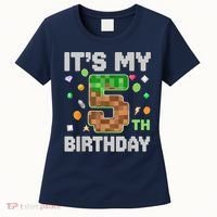 Birthday Boy It'S My 5th Birthday Gamer Pixel Number Women's T-Shirt thumb 0