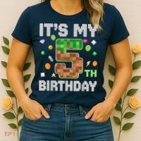 Birthday Boy It'S My 5th Birthday Gamer Pixel Number Women's T-Shirt thumb 2