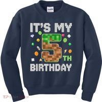 Birthday Boy It'S My 5th Birthday Gamer Pixel Number Kids Sweatshirt thumb 0