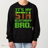 Birthday Boy It'S My 5th Birthday Gamer Pixel Number Women's Sweatshirt thumb 0