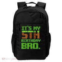 Birthday Boy It'S My 5th Birthday Gamer Pixel Number Backpack thumb 0