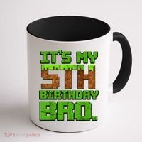 Birthday Boy It'S My 5th Birthday Gamer Pixel Number Coffee Mug thumb 1