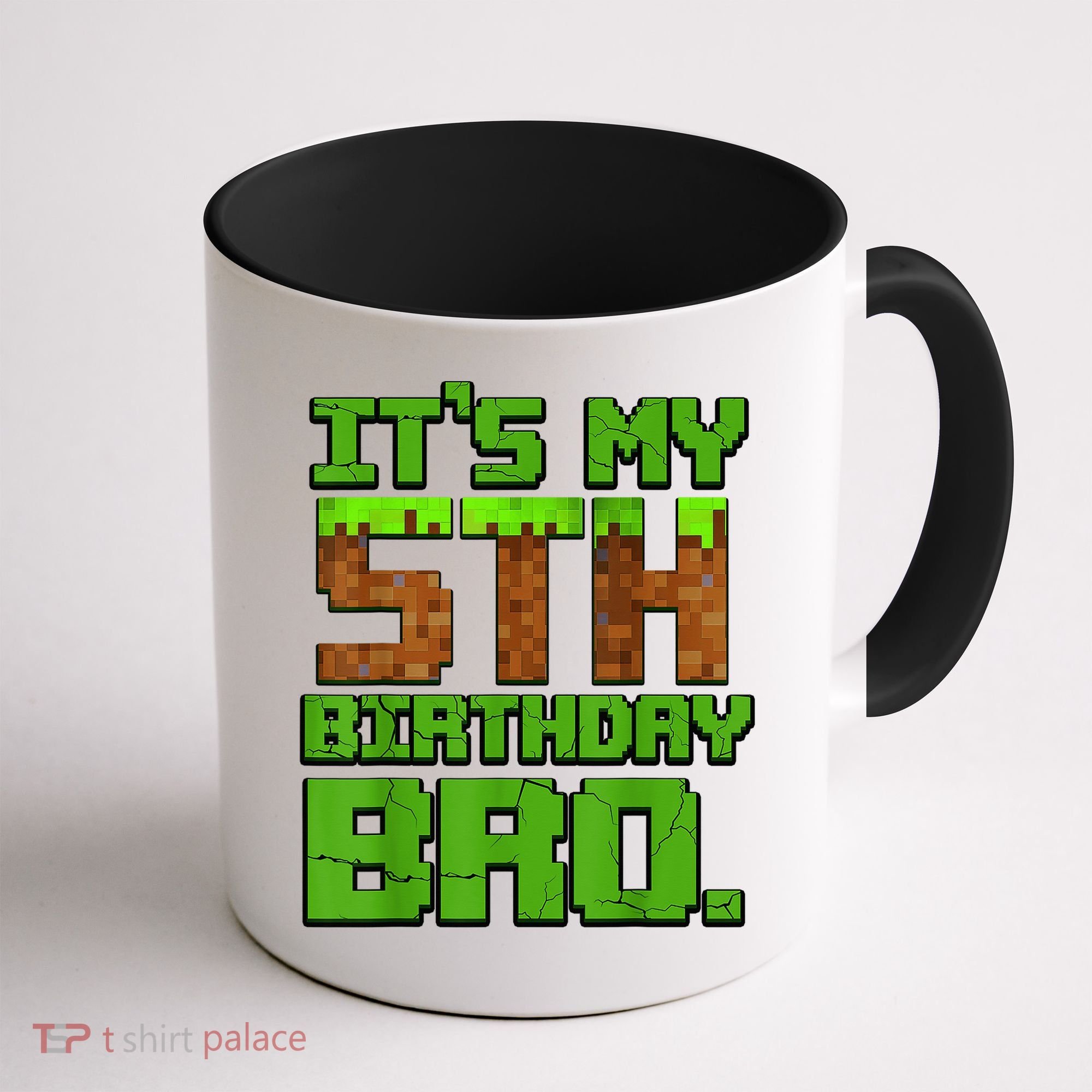 Birthday Boy It'S My 5th Birthday Gamer Pixel Number Coffee Mug