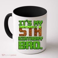 Birthday Boy It'S My 5th Birthday Gamer Pixel Number Coffee Mug thumb 0