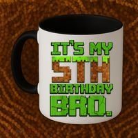 Birthday Boy It'S My 5th Birthday Gamer Pixel Number Coffee Mug thumb 2