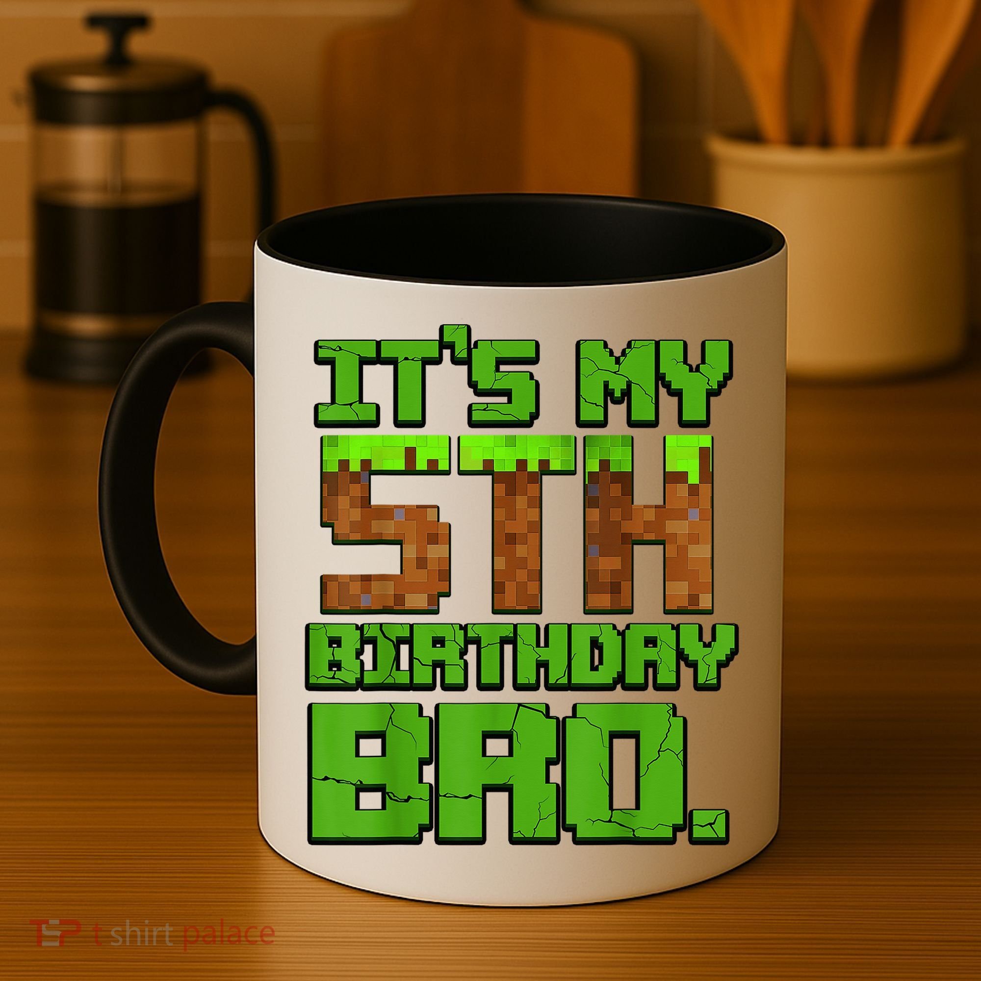 Birthday Boy It'S My 5th Birthday Gamer Pixel Number Coffee Mug