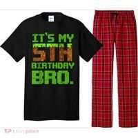 Birthday Boy It'S My 5th Birthday Gamer Pixel Number Pajama Set thumb 0