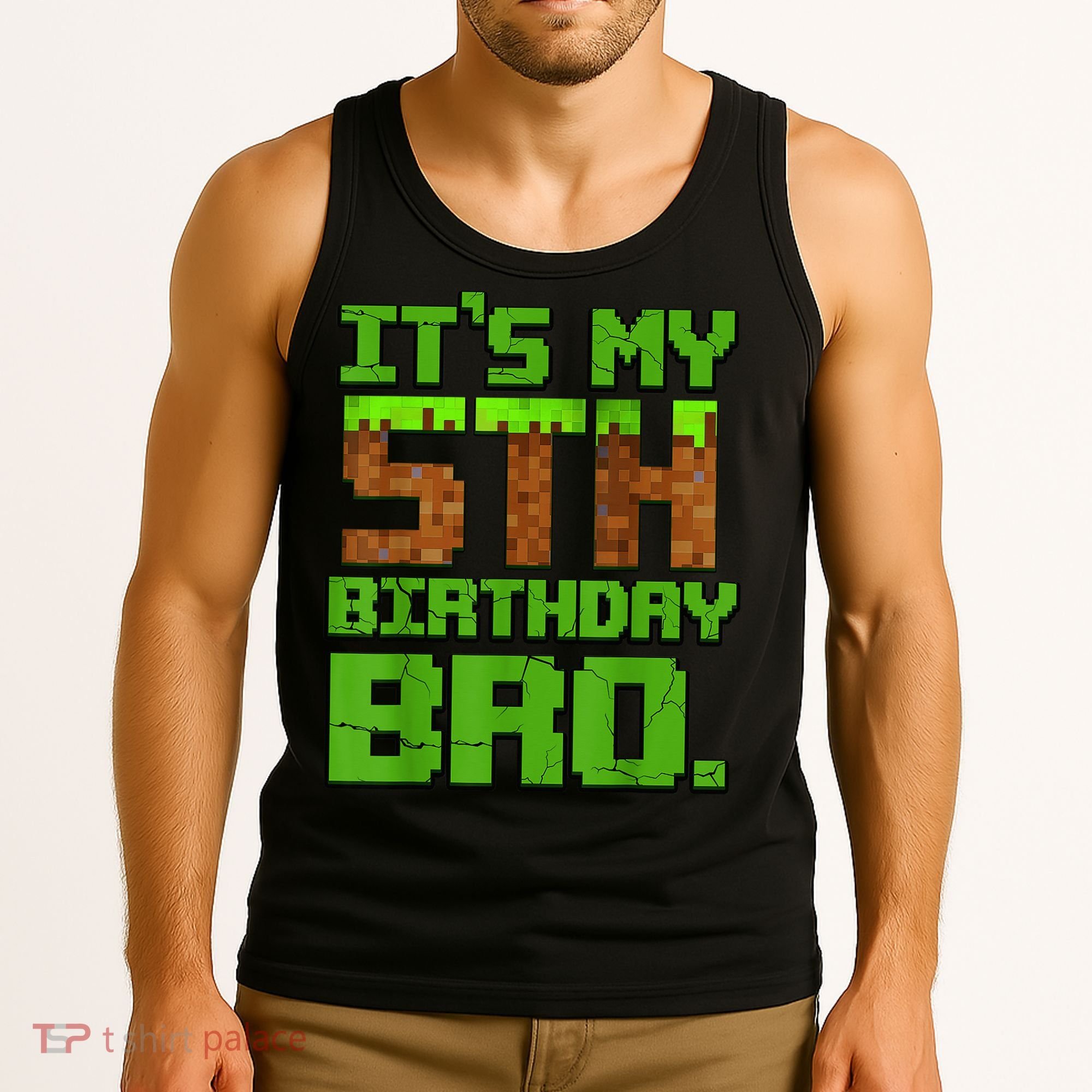 Birthday Boy It'S My 5th Birthday Gamer Pixel Number Tank Top