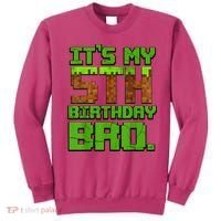 Birthday Boy It'S My 5th Birthday Gamer Pixel Number Sweatshirt thumb 0