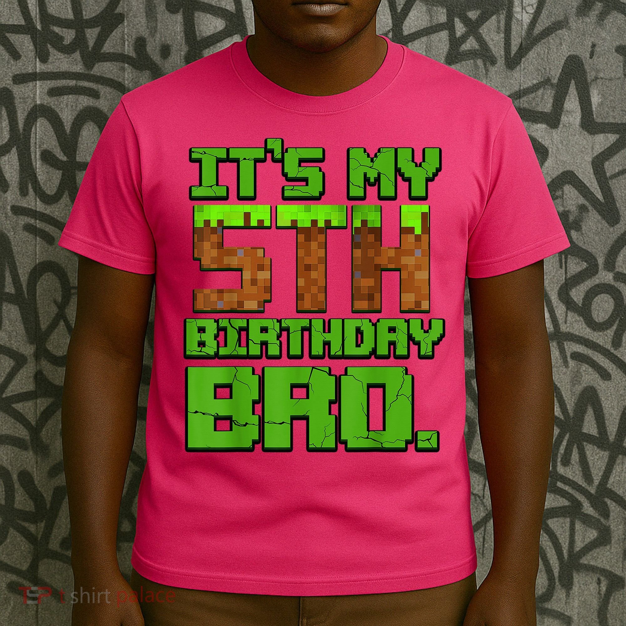 Birthday Boy It'S My 5th Birthday Gamer Pixel Number T-Shirt