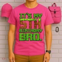 Birthday Boy It'S My 5th Birthday Gamer Pixel Number T-Shirt thumb 6