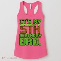 Birthday Boy It'S My 5th Birthday Gamer Pixel Number Women's Tank Top thumb 0