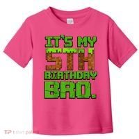 Birthday Boy It'S My 5th Birthday Gamer Pixel Number Toddler T-Shirt thumb 0