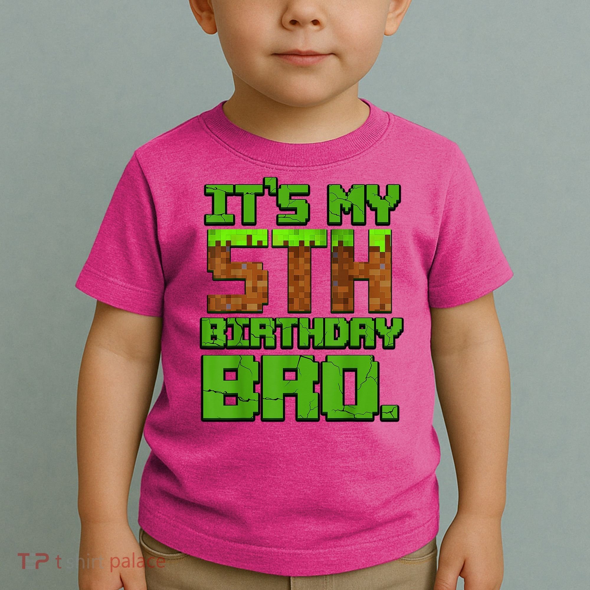 Birthday Boy It'S My 5th Birthday Gamer Pixel Number Toddler T-Shirt
