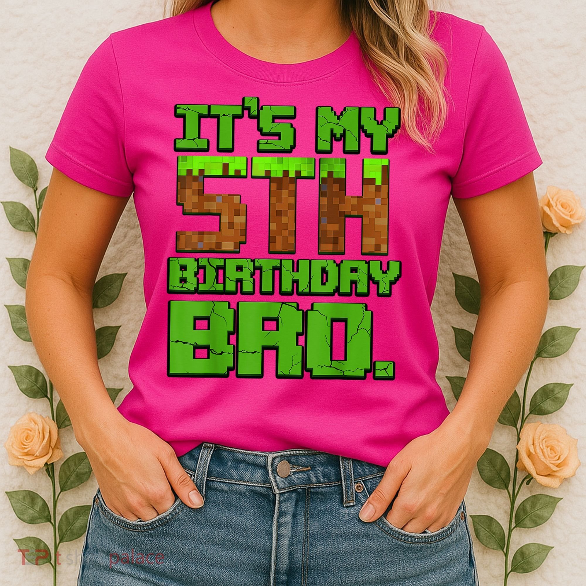 Birthday Boy It'S My 5th Birthday Gamer Pixel Number Women's T-Shirt