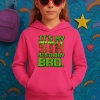 Birthday Boy It'S My 5th Birthday Gamer Pixel Number Kids Hoodie thumb 3