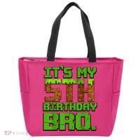 Birthday Boy It'S My 5th Birthday Gamer Pixel Number Tote Bag thumb 0