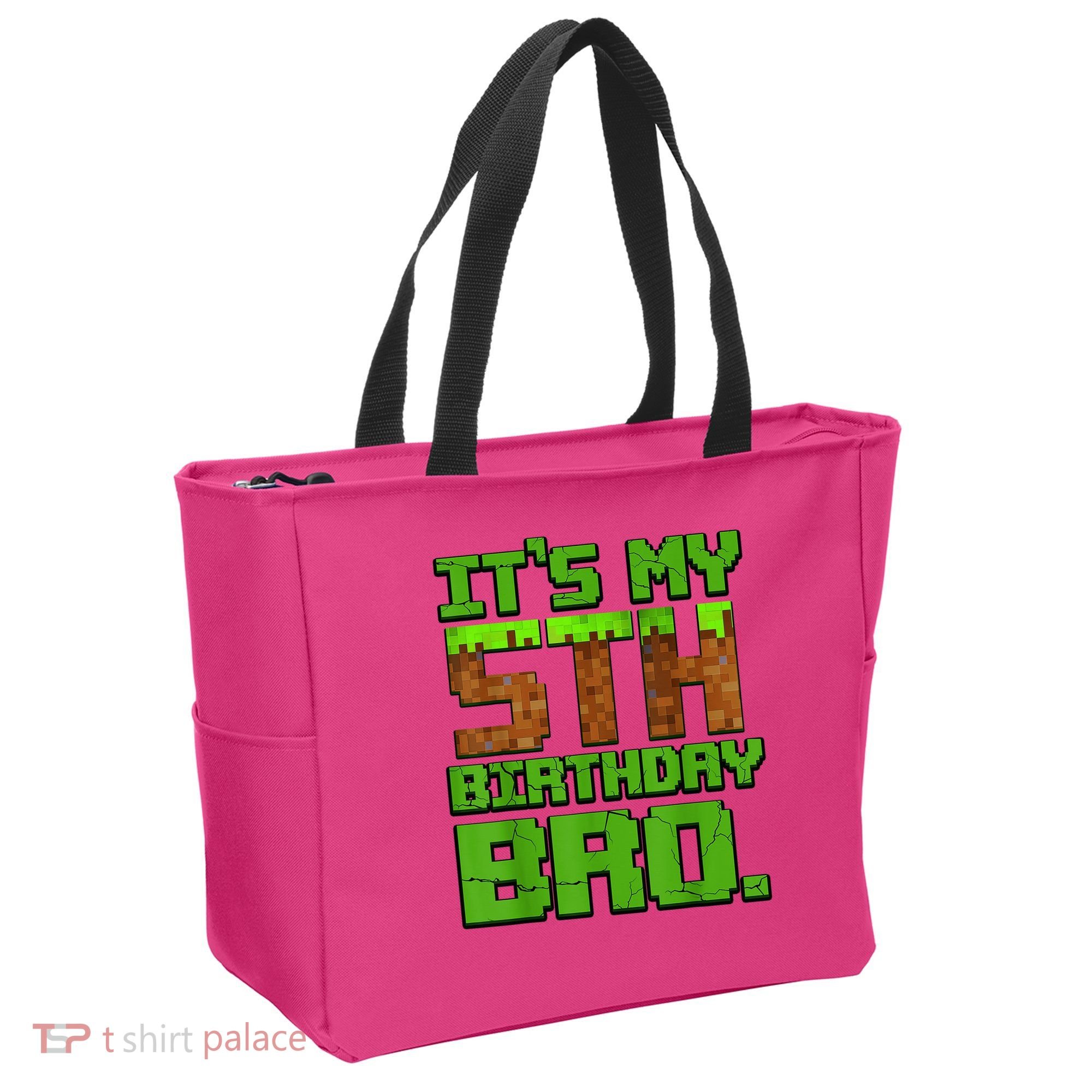 Birthday Boy It'S My 5th Birthday Gamer Pixel Number Tote Bag