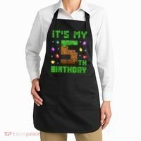 Birthday Boy It'S My 5th Birthday Gamer Pixel Number Apron thumb 2