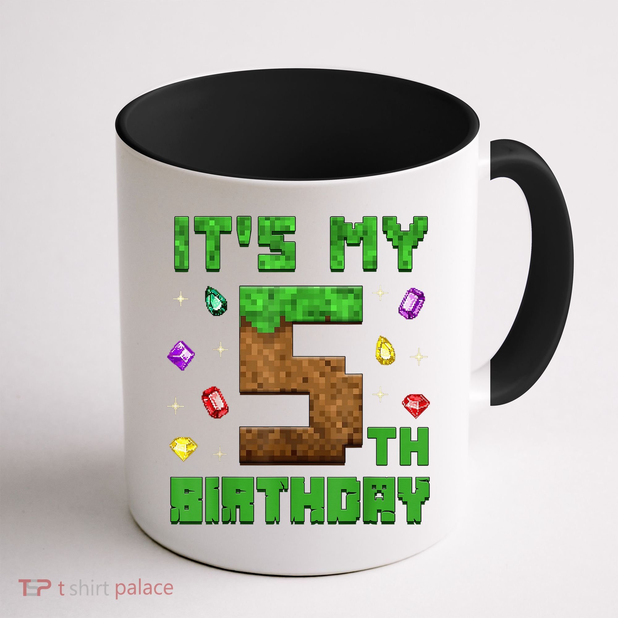 Birthday Boy It'S My 5th Birthday Gamer Pixel Number Coffee Mug