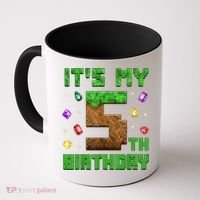 Birthday Boy It'S My 5th Birthday Gamer Pixel Number Coffee Mug thumb 0