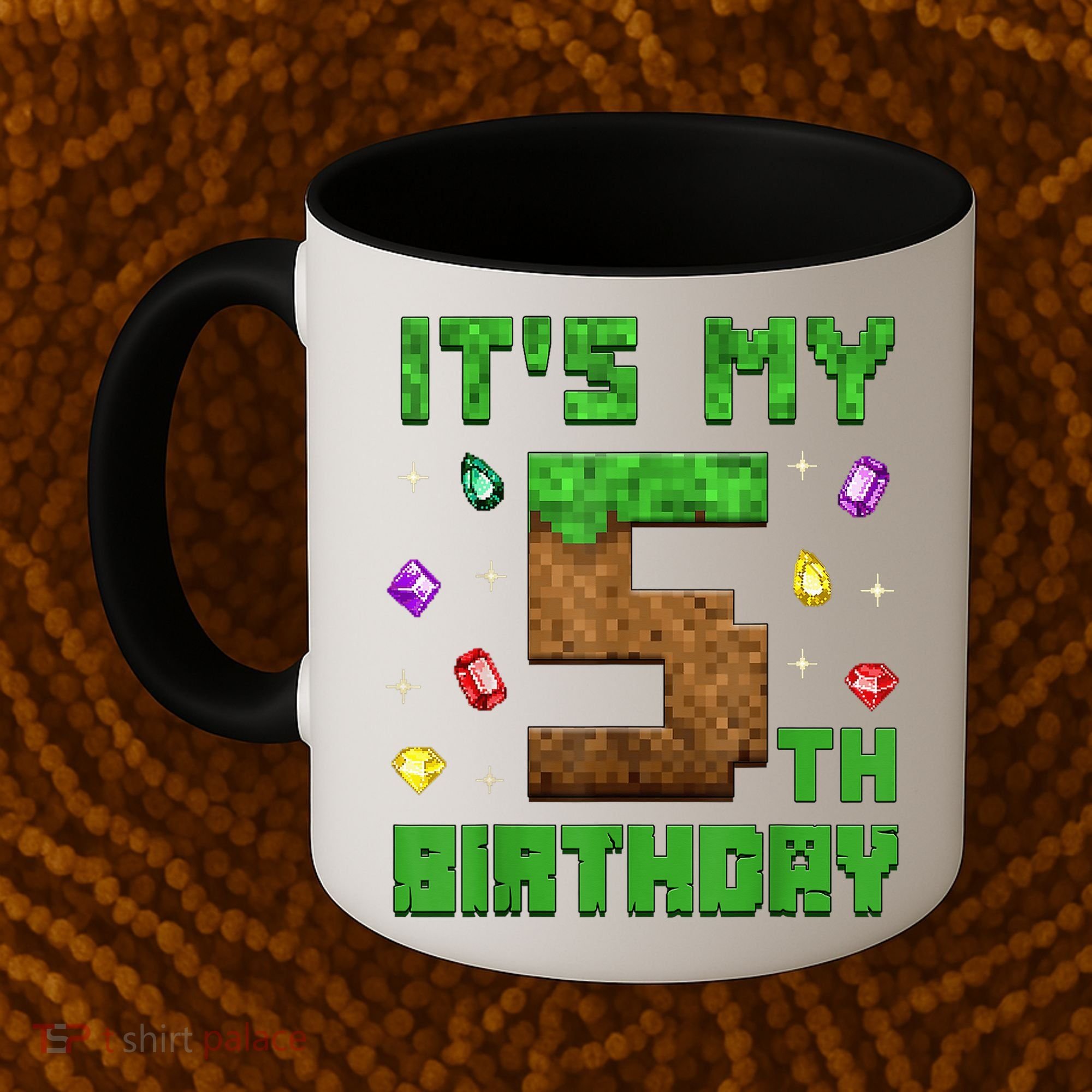 Birthday Boy It'S My 5th Birthday Gamer Pixel Number Coffee Mug