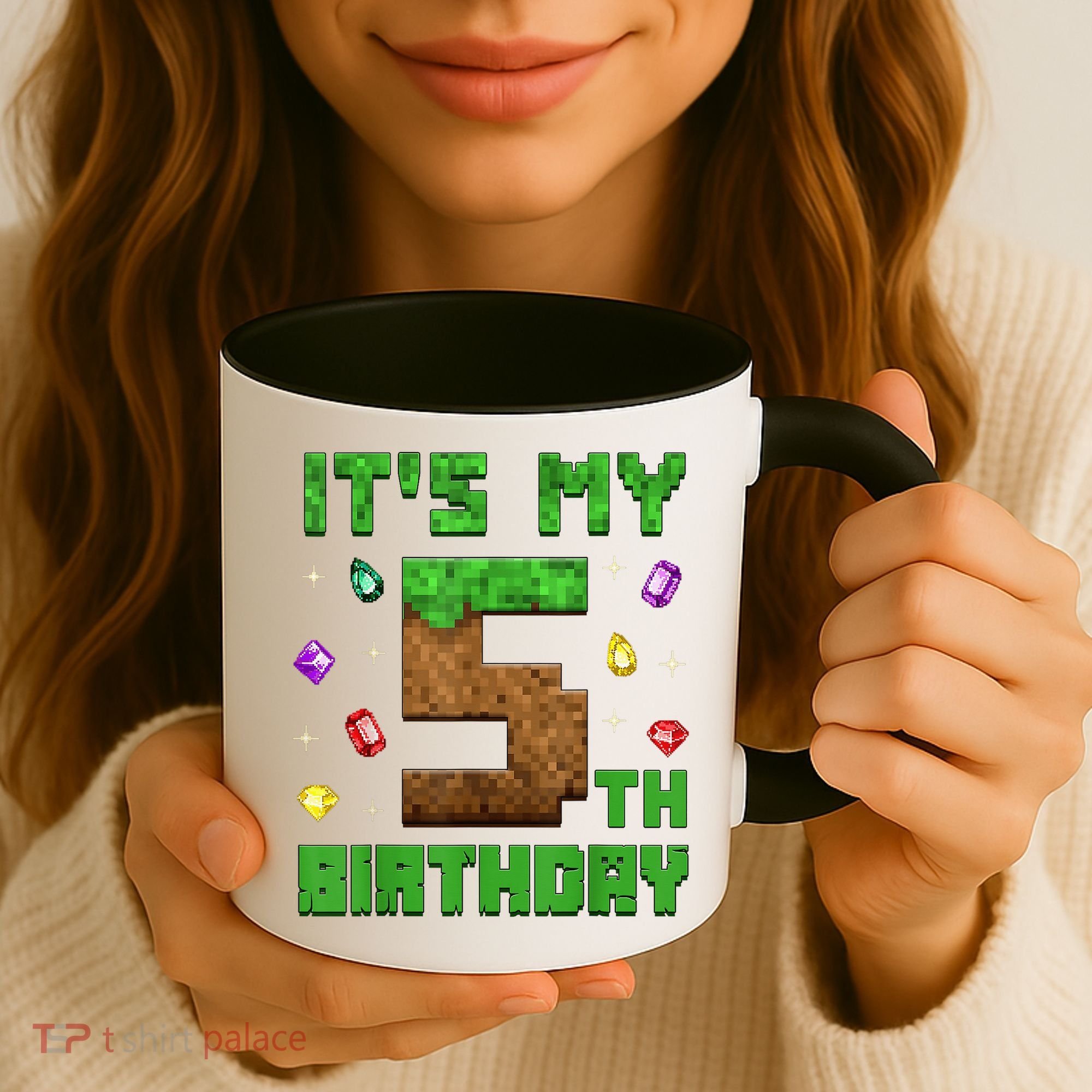 Birthday Boy It'S My 5th Birthday Gamer Pixel Number Coffee Mug