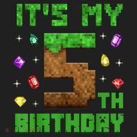 Birthday Boy It'S My 5th Birthday Gamer Pixel Number Beanie thumb 2