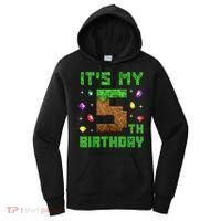 Birthday Boy It'S My 5th Birthday Gamer Pixel Number Women's Hoodie thumb 0