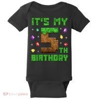 Birthday Boy It'S My 5th Birthday Gamer Pixel Number Baby Bodysuit thumb 0