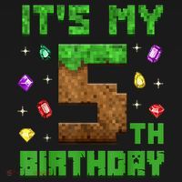 Birthday Boy It'S My 5th Birthday Gamer Pixel Number Toddler Hoodie thumb 2
