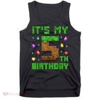 Birthday Boy It'S My 5th Birthday Gamer Pixel Number Tank Top thumb 0