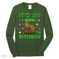Birthday Boy It'S My 5th Birthday Gamer Pixel Number Long Sleeve Shirt thumb 0