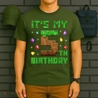 Birthday Boy It'S My 5th Birthday Gamer Pixel Number T-Shirt thumb 6