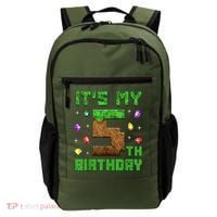 Birthday Boy It'S My 5th Birthday Gamer Pixel Number Backpack thumb 0