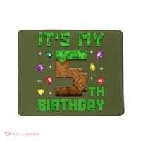 Birthday Boy It'S My 5th Birthday Gamer Pixel Number Mousepad thumb 0