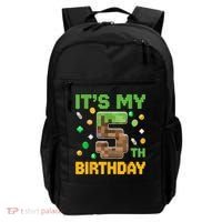 Birthday Boy It'S My 5th Birthday Gamer Pixel Number Backpack thumb 0