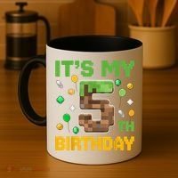 Birthday Boy It'S My 5th Birthday Gamer Pixel Number Coffee Mug thumb 4