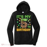 Birthday Boy It'S My 5th Birthday Gamer Pixel Number Women's Hoodie thumb 0